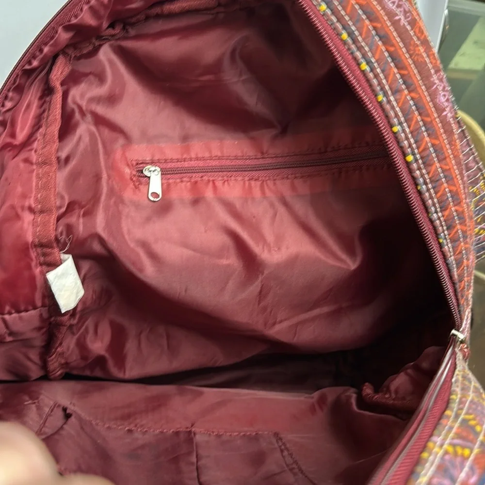 STEVE MADDEN BOHO Colorful Patterned Backpack. Purple red &blue. Large Capacity